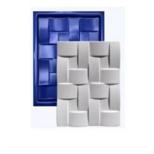 Conjunto 4 Formas 3d Gesso/cimento Abs Azul Envio Imediato
