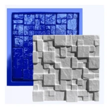 Conjunto 4 Formas 3d Gesso/cimento Abs Azul Envio Imediato