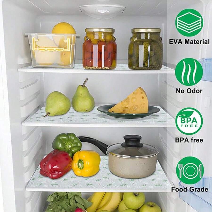 1 Roll Floral Cushion Mat, Waterproof Shelf Liner And Drawer Mat