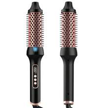3-In-1 Hot Air Brush Negative Ion Electric Hair Curler Straightener Comb Large Waves Inner Buckle Bangs Styling Tool - UK Plug(220-240V) - View 1