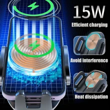 1pc Car Mount Phone Holder Wireless Charger, Innovative Advanced Technology Air Vent Intelligent Induction 15W Fast Charging Fully Automatic Induction Car Phone Holder