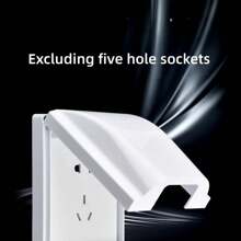 1pc 86 Type Waterproof Box Compatible With Switch Socket Panel, Waterproof Cover For Bathroom Socket In Bathroom