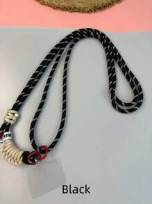 1套創意編織調節多功能手機掛繩帶夾，可斜跨佩戴 - 彩色 - 查看 11