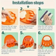 1pc Pot Lid Holder, New Creative Wall-Mounted Pot Lid Rack, Multifunctional Punching-Free Cat Claw Pot Lid Hanger, For Pot Cover, Pan And Spatula, Kitchen Organizers And Storage, Kitchen Accessories - Multicolor - View 4