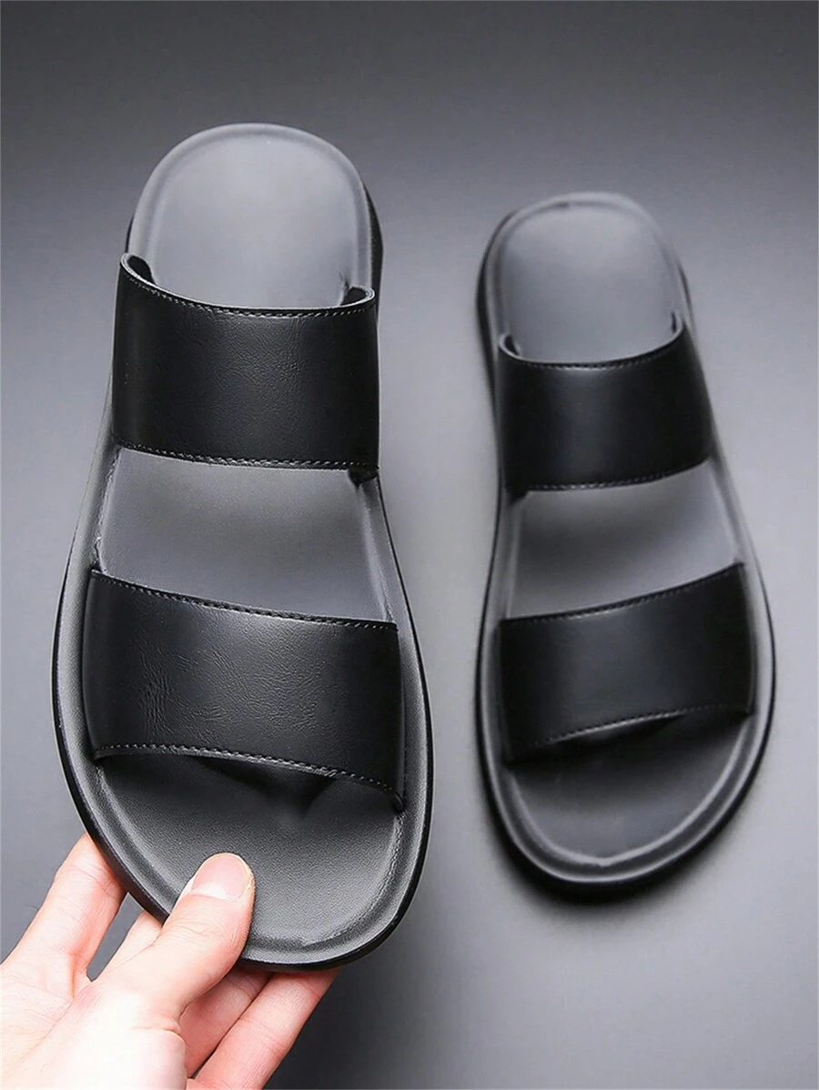 2024 Summer New Men's Slippers Fashionable Casual Soft Non-Slip Slides, Versatile Beach Shoes For Outdoor Wear