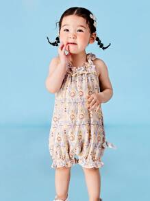 mini bala 女童连体衣 新生儿 春夏装 可爱婴儿 帮宝适 超可爱三角连体衣 - 黃色 - 查看 1