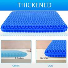 1 Pieza Cojin Ergonomico Ortopedico Gel Silla Asiento Hemorroides - Negro - Ver 7