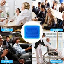 1 Pieza Cojin Ergonomico Ortopedico Gel Silla Asiento Hemorroides - Negro - Ver 8