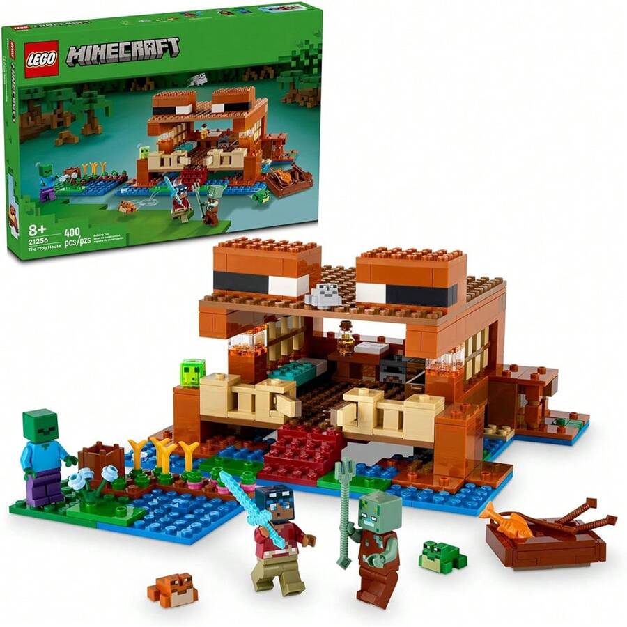 La Casa del Sapo, un juguete de construcción para niños, caracterizando animales, un barco de juguete y figuras un regalo de juego para niñas y niños mayores de 8 años, 21256 Decoración de habitación, regalos navideños, bloques de colores, habitación de niños, Lego, Niños - 1 color - Ver 1