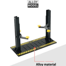 Mô hình xưởng sửa chữa ô tô sang trọng tỷ lệ 1:24 – Âm thanh tương tác & đèn LED, bãi đỗ xe bằng hợp kim, bộ sửa chữa hoàn chỉnh không có tấm Acrylic trong suốt (không có nắp đậy) – Thiết kế chân thực, chế tạo bền bỉ, hoàn hảo để trưng bày và chơi (Không bao gồm pin) - màu đen - Xem 4
