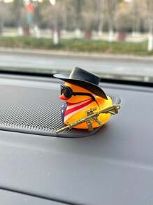 1 pieza adorna lindo con forma de pato para el tablero del automóvil, accesorio para el interior del coche - Multicolor - Ver 3