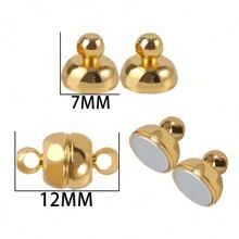 5/10Sets Stainless Steel Strong Magnetic Clasps Magnet End Clasp Connectors For Jewelry Making DIY Bracelet Necklace Connection Buckle Accessories