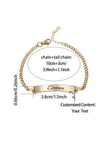 Vòng tay vuông khắc tên cá nhân tùy chỉnh, Quà tặng Ngày của Mẹ, Quà tặng kỷ niệm cho trẻ em, Quà tặng Ngày lễ tình nhân, Sinh nhật kỷ niệm, Gửi cho bạn bè, Bạn học, Tốt nghiệp, Giáng sinh, Quà tặng gia đình cao cấp Bạc, Vàng, Vàng hồng Phong cách, Thời trang mùa thu, Cổ điển, Hợp đồng, Đơn giản, Unisex, Tiền cũ, Thường ngày Tùy chỉnh, Cá nhân hóa, Quà tặng lý tưởng độc đáo cho anh ấy Bạn gái, Mẹ, Gia đình, Bạn bè, Con gái, Ông bà, Bạn trai, Cô ấy, Bố, Thú cưng, Con trai Cho ngày kỷ niệm, Cho ngày lễ tình nhân, Cho ngày của Mẹ, Cho sinh nhật, Cho lễ tốt nghiệp, Cho đám cưới, Cho trang phục hàng ngày, Cho ngày của Cha, Cho vũ hội, Cho bữa tiệc - Vàng - Xem 3