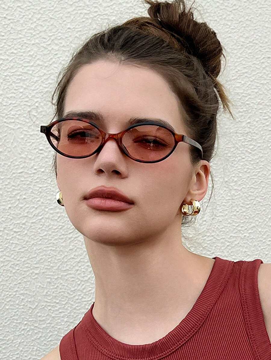 Óculos de grau de formato pequeno com estilo vintage nerd, óculos de moda em tartaruga - Multicolorido - Visão 1