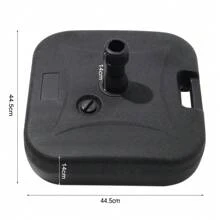 LIVINGANDHOME Living And Home PP Square Plastic Water And Sand Filled Freestanding Parasol Base - Black - View 11