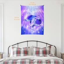 動物海報，海豚游泳海洋畫美麗景色裝飾掛毯牆掛畫布藝海報噴畫藝術裝飾，適用於客廳、臥室、宿舍、辦公室裝飾 - 彩色 - 查看 2