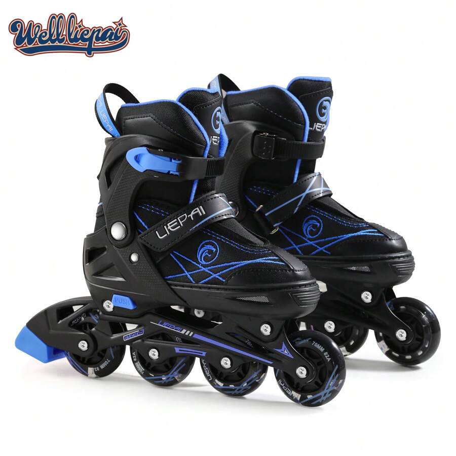 Teens & Adults Inline Skates With Light-Up PU Wheels, Fashion Multicolor Minimalist Design, Comfortable