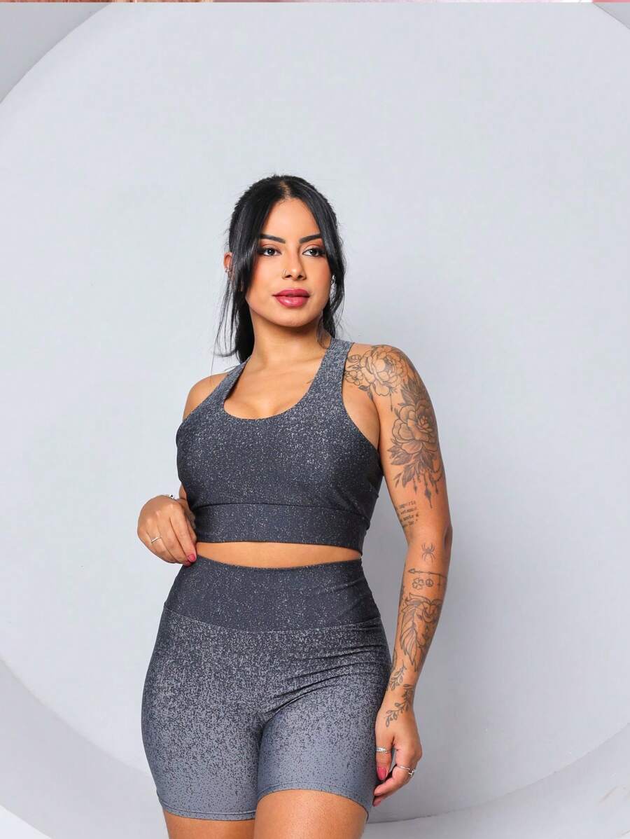 Women Sports Sets - 灰色 - 查看 1