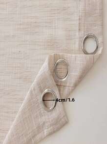 1pc European Style Simple Colorful Woven Thick Linen Sheer Curtain