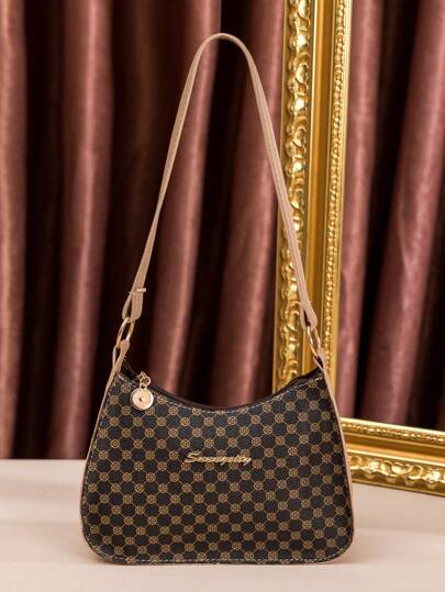 1 件女士 PU 单肩包，多功能零钱包和时尚女士手提包，多功能且适合日常使用、约会和送礼，女士 Tready 新月包