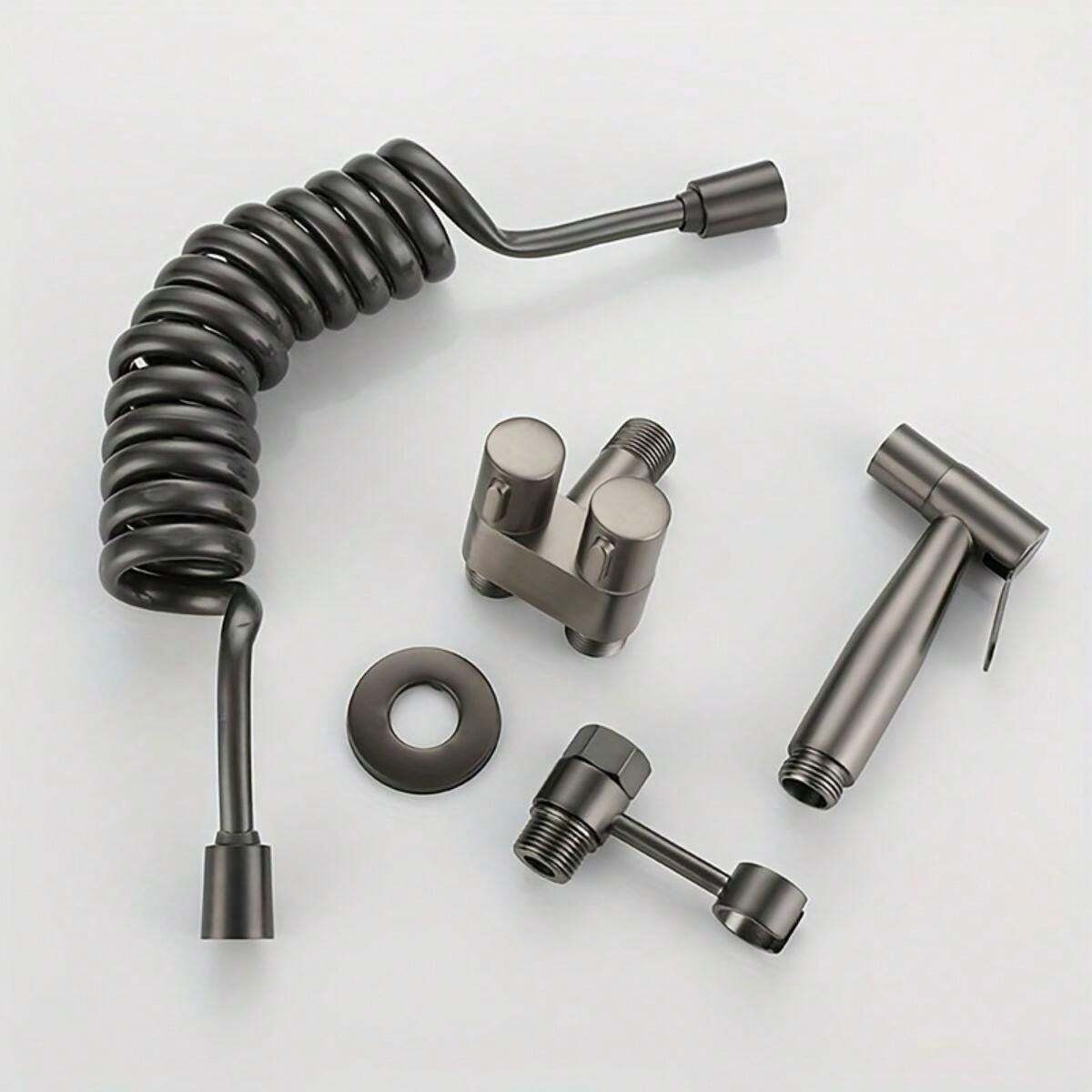 Premium Handheld Bidet Toilet Sprayer Set Dual Control Angle Valve