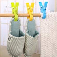 4/8Pcs Beach Towel Clips Plastic Quilt Pegs For Laundry Sunbed Lounger Clothes Pegs Home Bathroom Organization (Random Color) - Multicolor - View 3