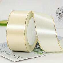 4cm Double Gold-Edged Satin Ribbon For Cake Favor Boxes Packaging Decoration, Wedding Party Ribbon - Multicolor - View 21