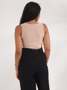 Women Tank Tops & Camis - 咖啡棕 - 查看 7