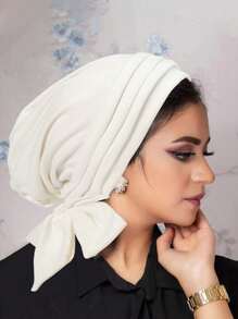 1pc Women Muslim Hiab Turban Headscarf Wrap Hat Hair Loss Head Cover Beanies Bonnet Turban Bandanas Chemo Cap
