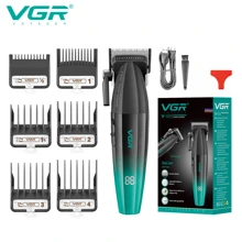 VGR Hair Clipper, Professional Electric Hair Trimmer Cordless Hair Cutting Machine With Charging Base For Salon And Home Use, Model V-003, Green Color With Box - Green - View 2