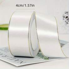 4cm Double Gold-Edged Satin Ribbon For Cake Favor Boxes Packaging Decoration, Wedding Party Ribbon - Multicolor - View 4