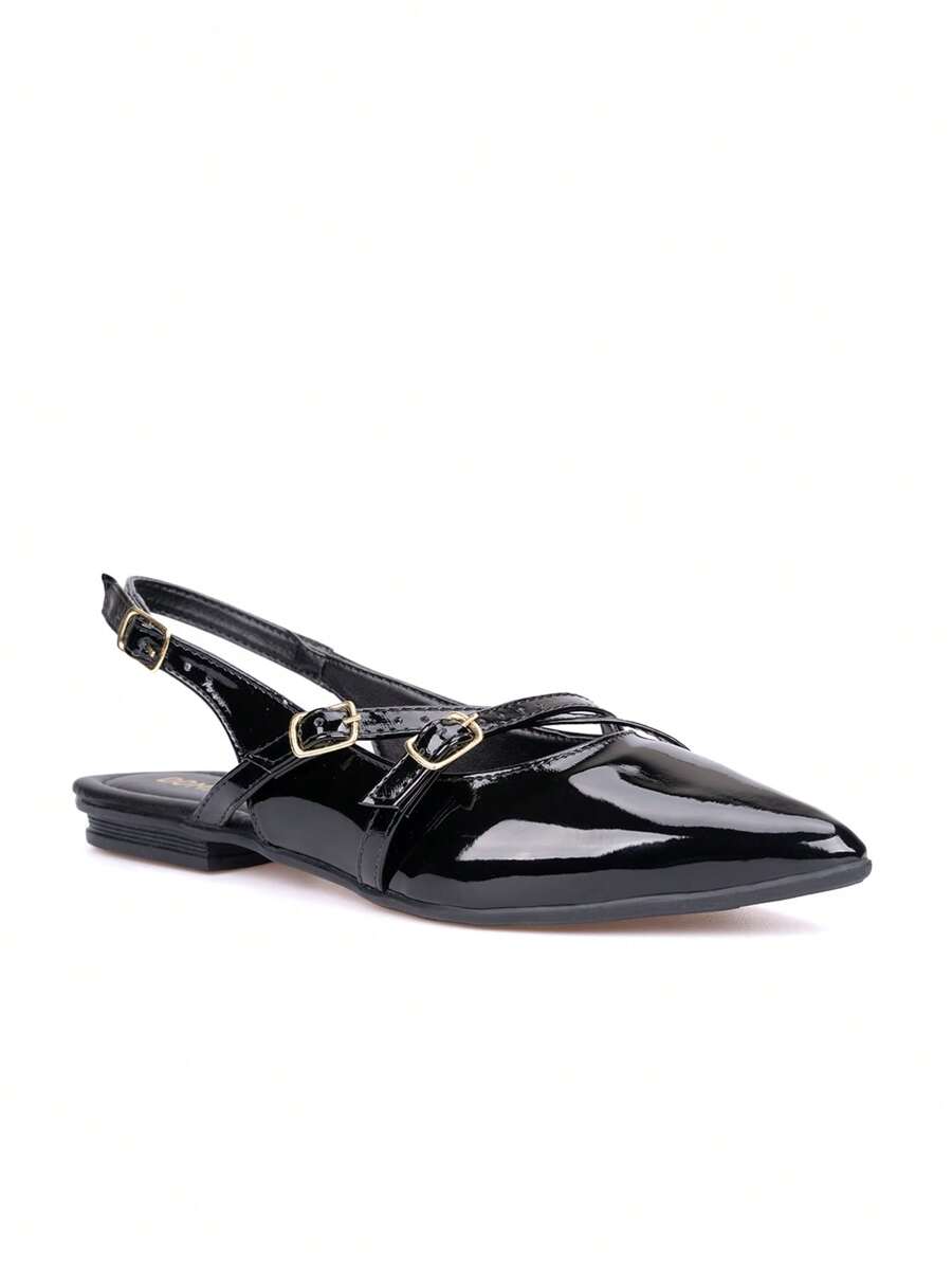 Domidona Women Flat Sandals - 黑色 - 查看 1