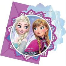 Frozen Disney Invitations (Pack Of 6) (Multicoloured) - Multicolor - View 1