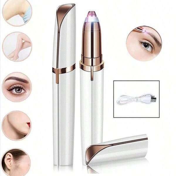 REUP Women Electric Eyebrow Trimmer Safety Hair Removal Eye Brow Epilator Mini Shaper Shaver Painless Hair Removal Beauty Trimmer