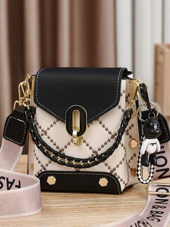 新款潮流極簡肩袋，大容量，時尚女性設計