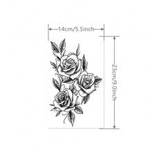 1 Sheet Arm Cool Flower Tattoo Sticker Waterproof Long Lasting Arm Party Temporary Tattoo - Multicolor - View 3