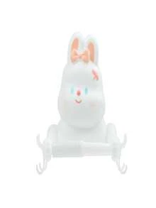 1 Giá đỡ giấy vệ sinh hình gấu trúc/thỏ hoạt hình dễ thương, giá treo tường 7,28 inch, không cần khoan, giá đỡ cuộn khăn giấy trong phòng tắm, giá đựng đồ sáng tạo, chất liệu nhựa - Đổi màu - Xem 10