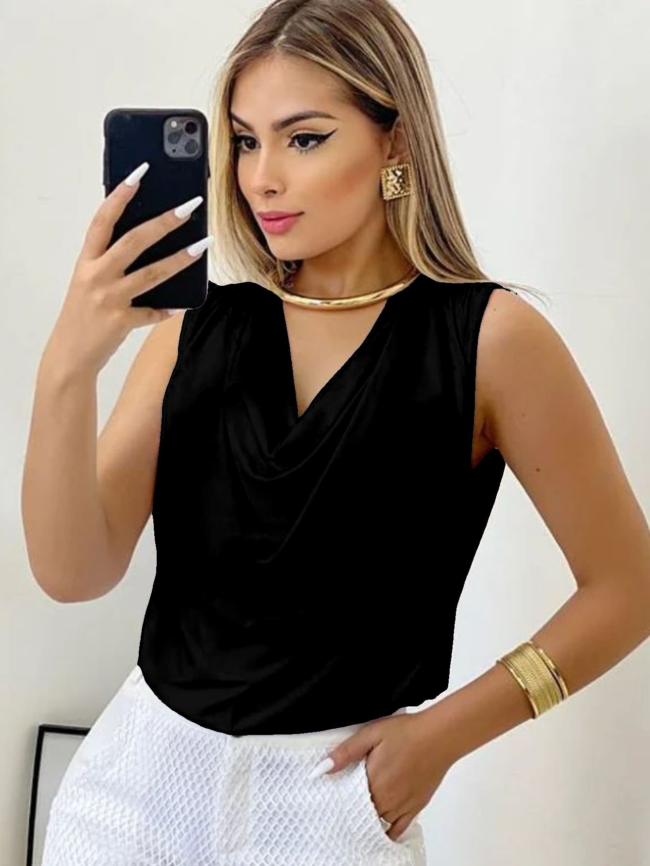 Women Tank Tops & Camis - Negro - Ver 1