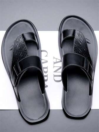 2024 New Men's Summer Slippers, Outdoor Beach Shoes, Fashionable & Casual Soft Bottom Anti-Skid Slippers