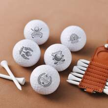 Customized Personalized Golf Ball, Father's Day Gift, Personalized Groomsman Gift, Groomsman Gift, Team Gift, Friend Commemorative Gift, Can Customize Name, Date Or Position. Release Your Team Spirit On The Golf Course!!,Stylish,Fashion,Hipster,Casual,Minimal Chic,Personalized,Customized,Custom,Unique,Guy Costumes,Capsule Wardrobe,Men Basic/Street Style,Ideal Gifts For Him,Boyfriend,Family,Friends,For Birthdays,For Vacation/Holiday,For School/Competition,For Sports/Climbing,Customized Ball Sports,Street Casual Chic - White - View 6