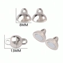 5/10Sets Stainless Steel Strong Magnetic Clasps Magnet End Clasp Connectors For Jewelry Making DIY Bracelet Necklace Connection Buckle Accessories