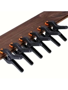 2/6/10pcs Set, Woodworking Clamps, Mini Photography Backdrop Nylon Spring Clips, Heavy Duty Clamps, Tool Clips - Black - View 9