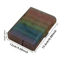 1pc Portable Pill Box, 7 Day Week Medication Pills Medication Dispenser, Vitamin Box, Large Capacity 7 Day A Week Individually Dispensed Sealed Long Pill Boxes - Multicolor - View 2