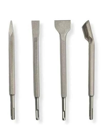 Kit Cinceles Sds Plus Para Taladro Rotomartillo 25cm Juego 4 Piezas Profesional Accesorios Herramienta