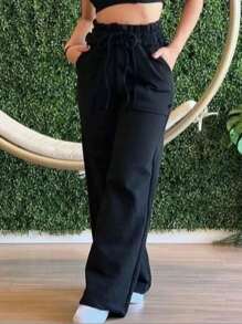 Women Sweatpants - 黑色 - 查看 1
