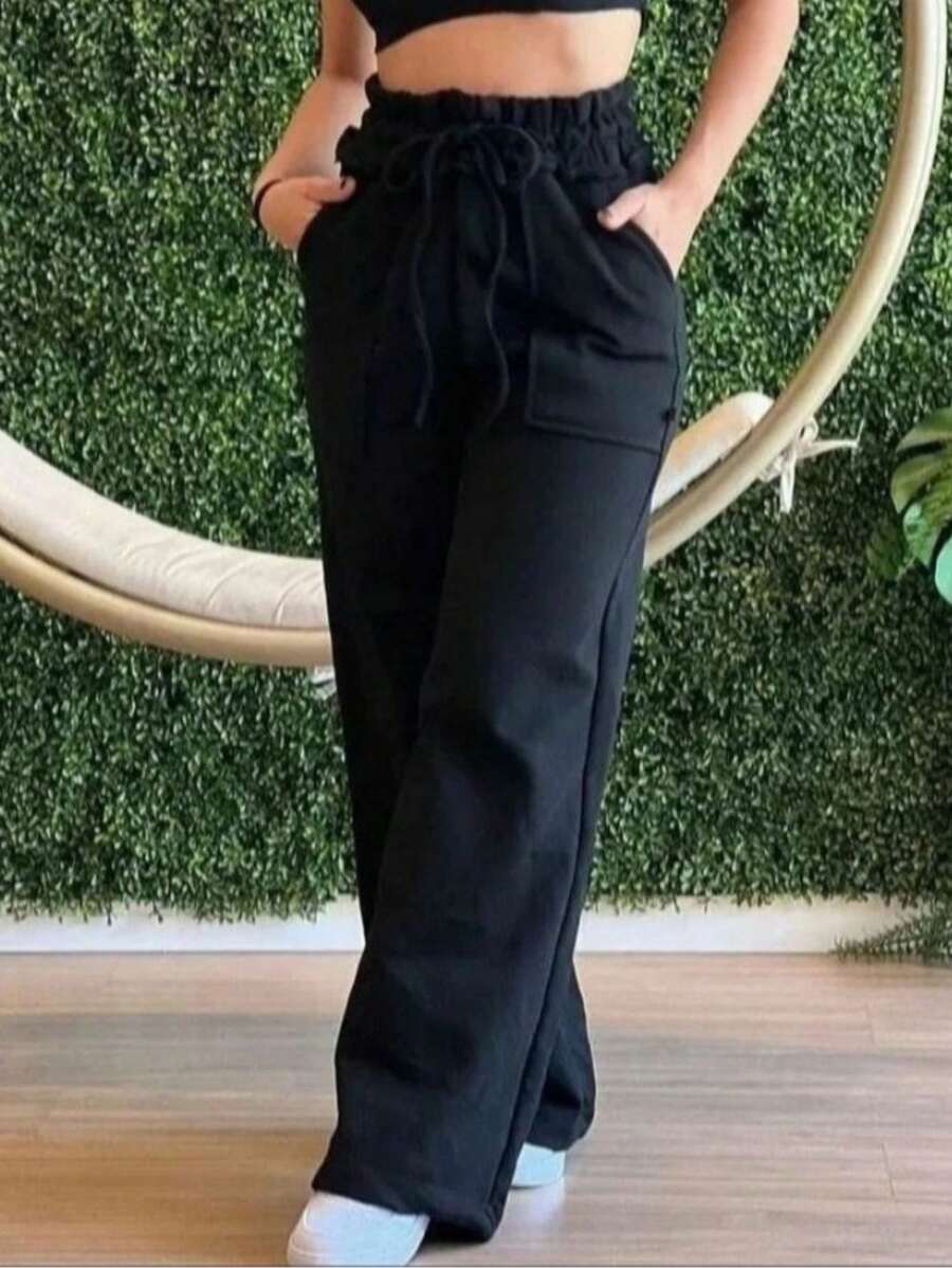 Women Sweatpants - 黑色 - 查看 1