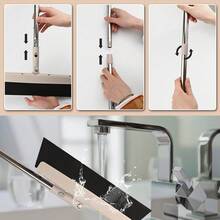 1 pieza Fregona limpiacristales con recambio, Limpiador de agua de secado rápido para la limpieza de suelos de habitaciones húmedas, raspador de escobas de agua, eliminación de polvo, manchas y raspado de ventanas. - Café integral - Ver 5