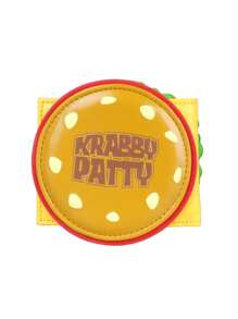 Billetera plegable con diseño en forma de hamburguesa para mujer, billetera y portacartas de diseñador para mujer, billetera pequeña, billetera linda