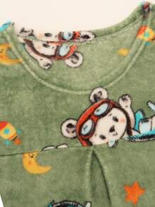 Conjunto de pijamas familiares para mujeres, cómodos y relajados - Verde - Ver 10