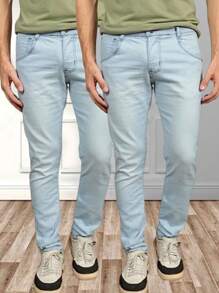 Men Jeans - 淺藍色 - 查看 1